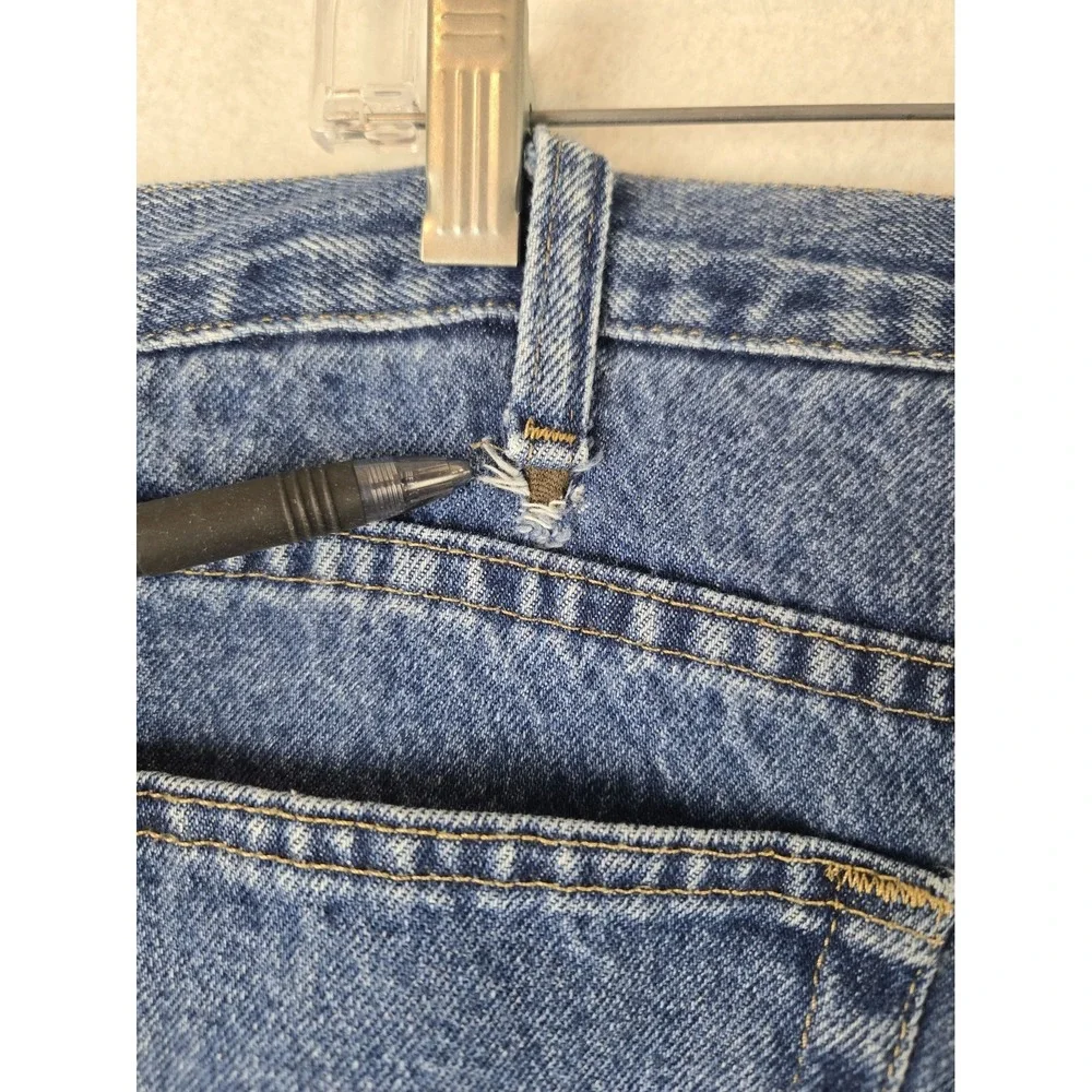 Wrangler Authentics Mens Fleece Jeans Size 42 x 30 Blue Denim 100% Cotton